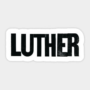 Luther Logo (Black) Sticker